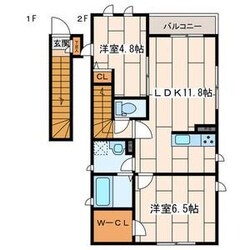 アヴェニール汐入の物件間取画像